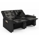 Ver imagem 4 de Poltrona Reclinável para Cinema Parma 2 Lugares Baú Usb Pu Brilho Fh1 - D'rossi Cor Preto