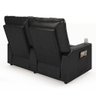 Poltrona Reclinável para Cinema Parma 2 Lugares Baú Usb Pu Brilho Fh1 - D'rossi Cor Preto - 2