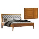 Ver imagem 1 de Conjunto Quarto de Casal Cama 140cm Vivare e 2 Mesas de Cabeceira 2 Gavetas