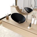 Ver imagem 7 de Cuba de Apoio Meia Lua BM38 38,5x38,5cm Lapimat Preto/Matte Fosca Compace