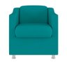 Cadeira Poltrona Tilla Recepção Hospital Suede - V8 Decor:azul Turquesa - 1