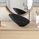 Ver imagem 6 de Cuba de Apoio Meia Lua BM38 38,5x38,5cm Lapimat Preto/Granit Matte Compace