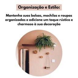 Cabideiro / Gancho de Parede (kit com 4 Peças Caramelo) - 5
