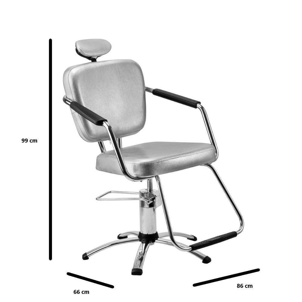 Cadeira Salão Cabeleireiro Barbeiro Reclinável Dompel Luxo