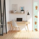 Ver imagem 1 de Adesivo Régua do Crescimento Capivara Fofa Quarto Infantil Kanto Store Adesivo de Parede