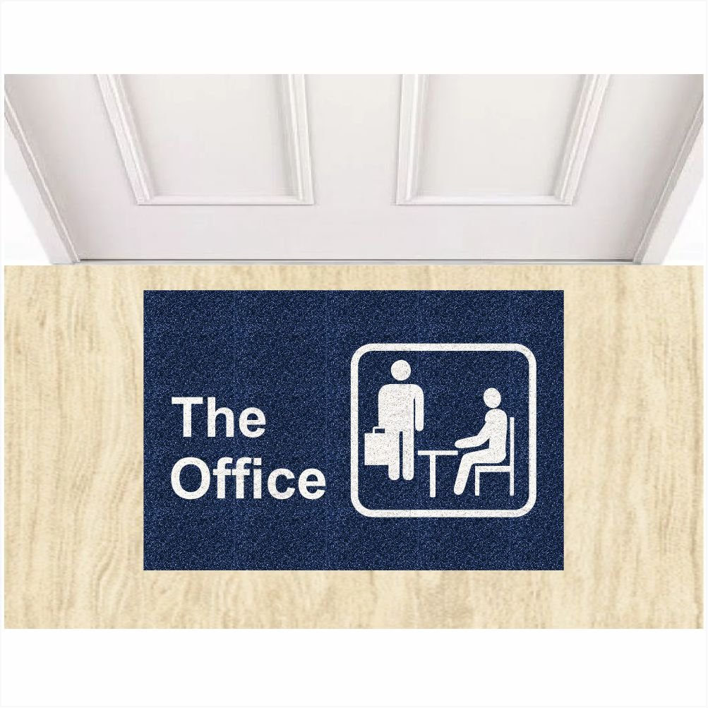 Tapete Capacho Divertido The Office o Escritório Decorativo.:azul Marinho/60x40 Cm.