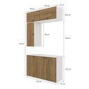 Ver imagem 2 de Conjunto para Banheiro Kappesberg Celeste 4 Peças Branco/nogueira 120cm