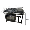 Ver imagem 4 de Fogão 4 Bocas Cefaz com Forno e Chapa Linha Gold Alta Pressão CFZG-128C