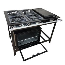 Fogão 4 Bocas Cefaz com Forno e Chapa Linha Gold Alta Pressão CFZG-128C - 3