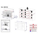 Ver imagem 4 de Berço Americano 3 em 1 com Cômoda 2 Portas 4 Gavetas Doçura Multimóveis Mp4729 Madeirado/branco