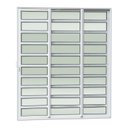 Ver imagem 3 de Porta de Correr com Travessas 3 Folhas Moveis Sequenciais 210 x 240 Elite com Fechadura Tetra Vidro Branco Brimak