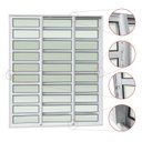 Ver imagem 2 de Porta de Correr com Travessas 3 Folhas Moveis Sequenciais 210 x 240 Elite com Fechadura Tetra Vidro Branco Brimak