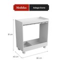 Ver imagem 3 de Carrinho Bar Adega para Sala de Jantar 81x80cm Duna