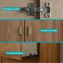 Ver imagem 2 de Guarda Roupa Casal 4 Ptas C/ Espelho Fit Carraro Freijó/offw