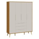 Ver imagem 1 de Guarda Roupa Infantil Retrô Elfe Areia Acetinado Savana Natural - Reller