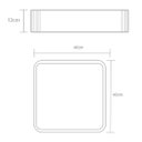 Ver imagem 2 de Lustre Plafon Madeira Arredondado 40x40cm - Freijó