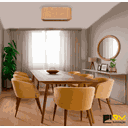 Ver imagem 4 de Lustre Plafon Madeira Arredondado 40x40cm - Freijó