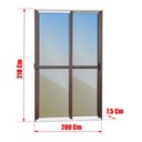 Ver mais imagens de Porta de Correr 2 Folhas Moveis 210 X 200 Elite com Fechadura Tetra Vidro Reflex
