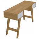 Ver imagem 5 de Mesa Escrivaninha Paris 2 Gavetas Carvalho/branco - Artely
