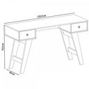 Ver imagem 4 de Mesa Escrivaninha Paris 2 Gavetas Carvalho/branco - Artely