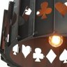Exclusivo Pendente Luminaria Sala Poker Poquer Baralho Mdf - 3