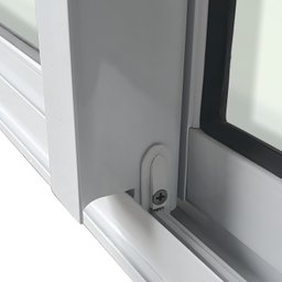 Porta de Correr com Travessas 4 Folhas Moveis 210 X 200 Elite com Fechadura Tetra Vidro Liso - 7