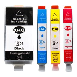 Kit 4 Cores Cartucho de Tinta Compatível 934xl 935xl para Hp Officejet Pro 6230 6830 - 2