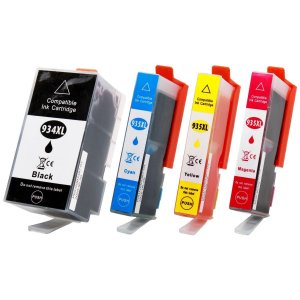 Kit 4 Cores Cartucho de Tinta Compatível 934xl 935xl para Hp Officejet Pro 6230 6830