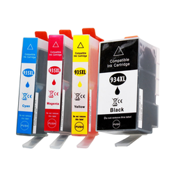 Kit 4 Cores Cartucho de Tinta Compatível 934xl 935xl para Hp Officejet Pro 6230 6830 - 3