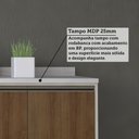 Ver mais imagens de Cozinha Compacta 5 Peças com Tampos e Vidro Reflecta 230cm Linea Luciane Móveis