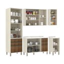 Ver imagem 4 de Cozinha Compacta 5 Peças com Tampos e Vidro Reflecta 230cm Linea Luciane Móveis