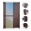 Ver imagem 2 de Porta de Correr Venez. 3 Folhas Moveis 210 X 200 Elite com Fechadura Tetra Vidro Reflex