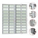 Ver imagem 2 de Porta de Correr com Travessas 4 Folhas Moveis 210 x 240 Elite com Fechadura Tetra Vidro Liso Branco Brimak