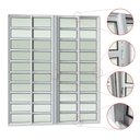 Ver imagem 2 de Porta de Correr com Travessas 4 Folhas Moveis 210 X 240 Elite com Fechadura Tetra Vidro Liso