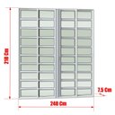 Ver mais imagens de Porta de Correr com Travessas 4 Folhas Moveis 210 X 240 Elite com Fechadura Tetra Vidro Liso