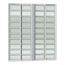 Ver imagem 3 de Porta de Correr com Travessas 4 Folhas Moveis 210 x 240 Elite com Fechadura Tetra Vidro Liso Branco Brimak
