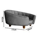 Ver imagem 3 de Poltrona Cama Caminha Pet Laddi Veludo Cinza Dvinn