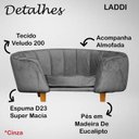 Ver imagem 2 de Poltrona Cama Caminha Pet Laddi Veludo Cinza Dvinn
