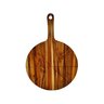 Tábua para Servir Pizza 40cm em Madeira Teca com Pegador - Le Requena - 3