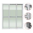 Ver imagem 2 de Porta de Correr 3 Folhas Moveis Sequenciais 210 x 120 Elite com Fecho Automático Vidro Liso Branco Brimak