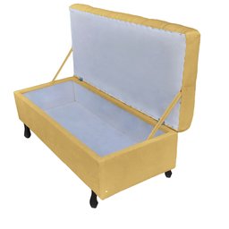 Recamier Bau Bia 80cm Suede Mostarda- Dominic Decor - 2