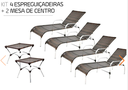 Ver imagem 2 de KIT 4 ESPREGUIÇADEIRAS E 2 MESAS GANA + 5 BANQUETAS HAITI