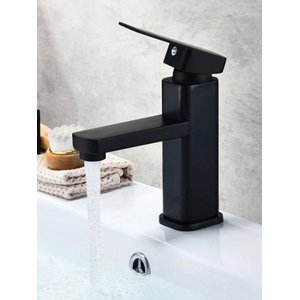 Lux Torneira Monocomando Preta em Aço e Abs Design Moderno e Sofisticado Preto