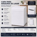 Ver imagem 2 de Capa para Máquina de Lavar Forrada Abertura Superior g - Branca