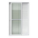 Ver imagem 3 de Porta de Correr Venez. 3 Folhas Moveis 210 x 120 Elite com Fechadura Tetra Vidro Liso Branco Brimak