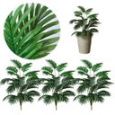 Ver imagem 3 de 3 Folhagem Artificial Samambaia 48cm Silicone Toque Real Planta Decorativa Ambiente Verde