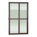 Ver imagem 3 de Porta de Correr 2 Folhas Moveis 210 X 120 Elite com Fechadura Tetra Vidro Liso