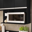Ver imagem 7 de Suporte Microondas Aéreo 81cm com Nicho Adega Miami Preto - Lumil