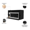 Ver imagem 6 de Suporte Microondas Aéreo 81cm com Nicho Adega Miami Preto - Lumil