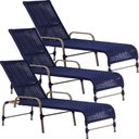 Ver imagem 1 de 3 Espreguiçadeiras Catar Corda Náutica Mesa Piscina Jardim Trama Original